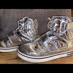 Silver Metallic VLADO Hightop Sneakers